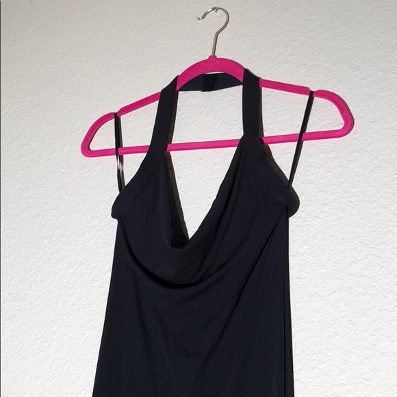 Vintage Ralph Lauren black floor length dress cowl neck dress - Picture 2 of 7